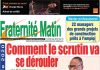 les unes des principaux quotidiens ivoiriens
