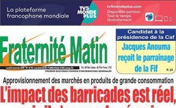 les unes des principaux quotidiens ivoiriens du lundi 09 novembre 2020